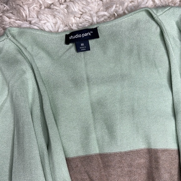 Studio Park x Kerstin Lindquist Bay Breeze Cardigan ~ Soft Jade/Taupe - Picture 4 of 6